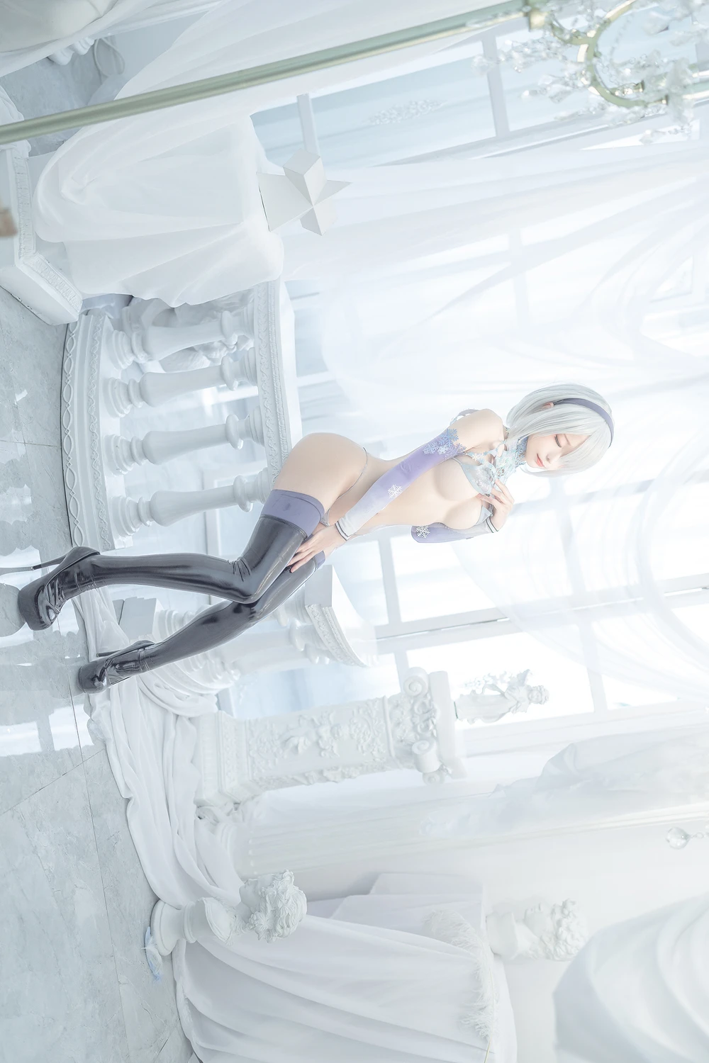 [蠢沫沫Chunmomo] Cosplay 蠢沫沫Chunmomo – 冰雪2B 36P - 第 33 张写真
