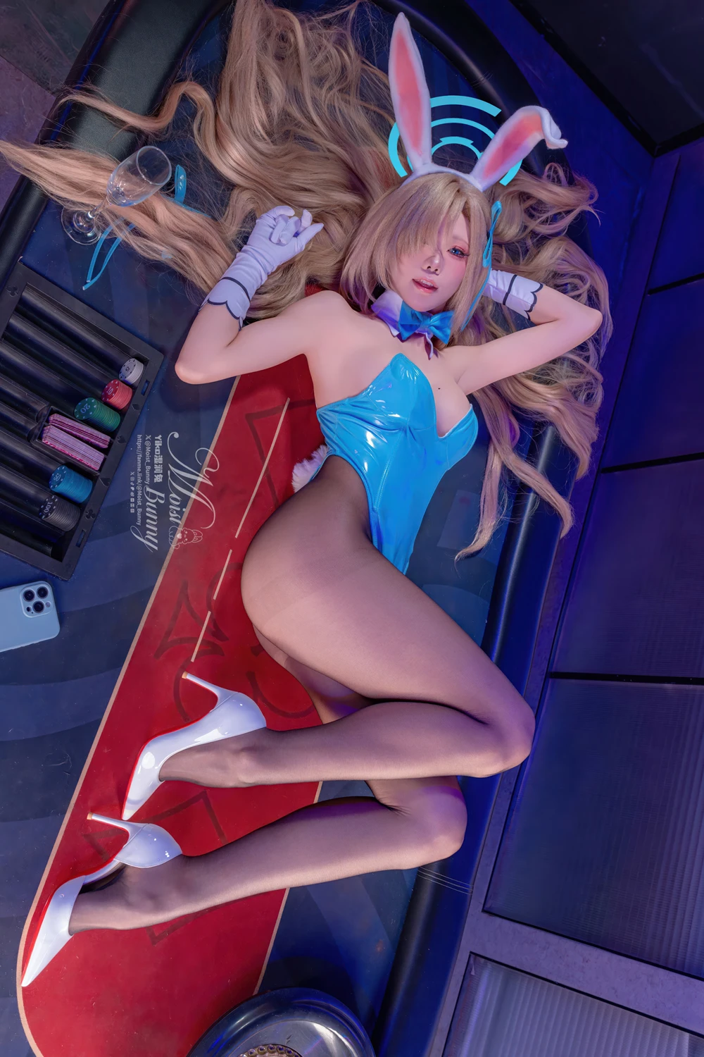 [黏黏团子兔] Cosplay 黏黏团子兔 – 碧蓝档案 明日奈兔女郎 80P - 第 42 张写真