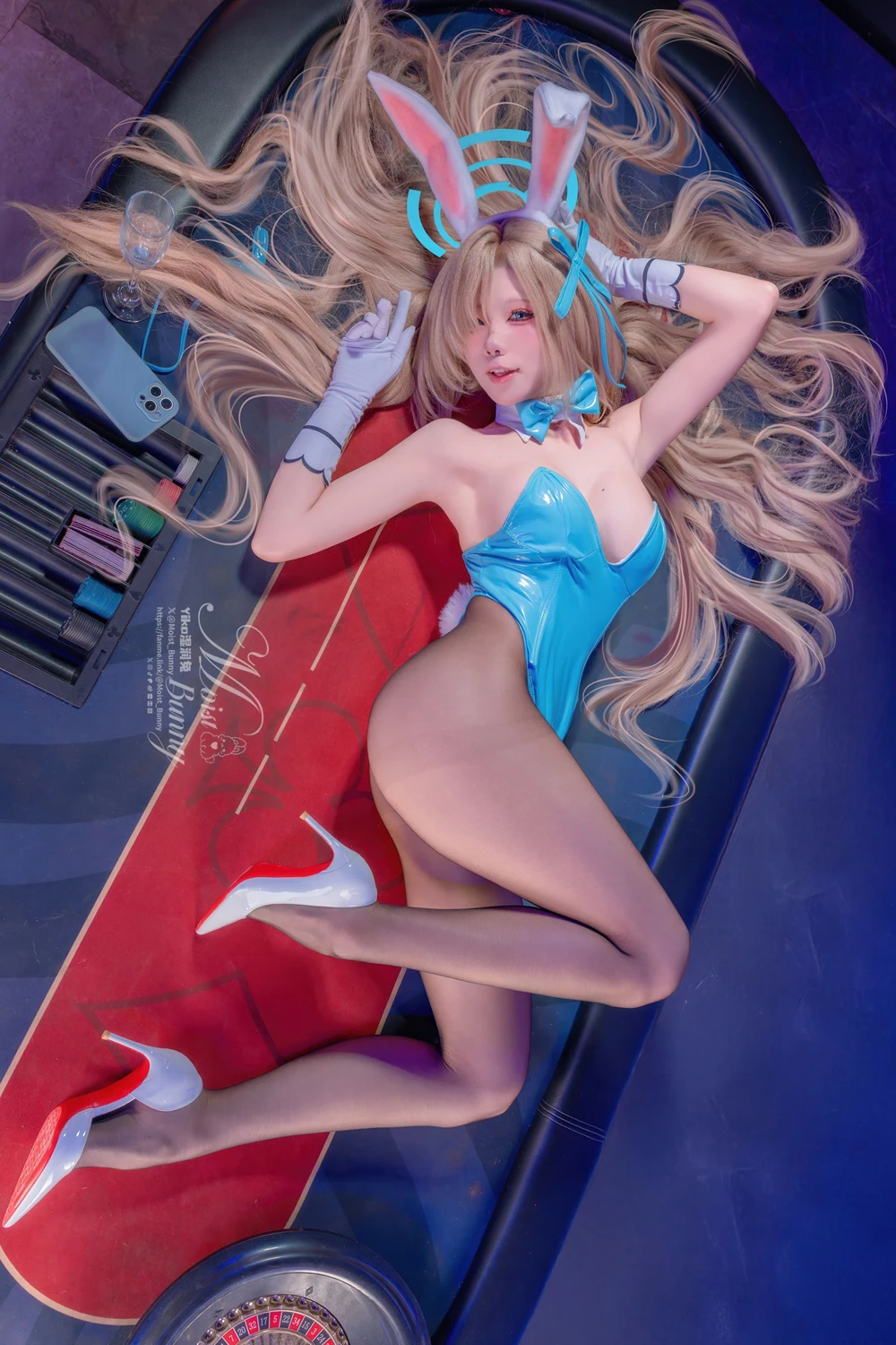 [黏黏团子兔] Cosplay 黏黏团子兔 – 碧蓝档案 明日奈兔女郎 80P - 第 45 张写真