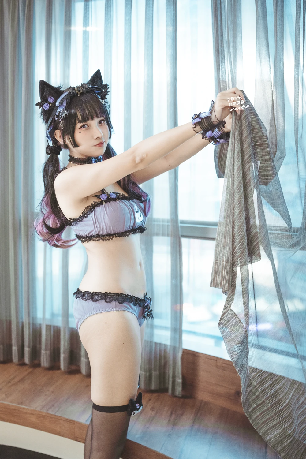 [慕慕Momo] Cosplay 慕慕Momo – 巨乳萝莉 酷洛米 Kuromi 70P - 第 7 张写真