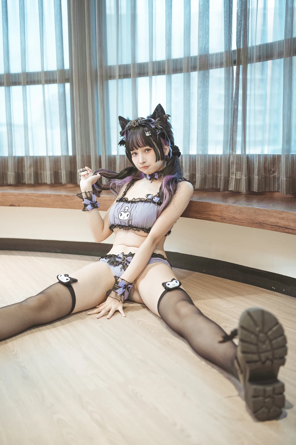 [慕慕Momo] Cosplay 慕慕Momo – 巨乳萝莉 酷洛米 Kuromi 70P - 第 13 张写真